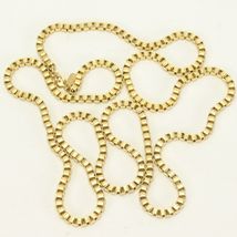 Vintage Monet Gold Tone Box Chain Necklace 36" Heavy VERY GOOD PLUS - $54.87