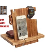Today&#39;S Deals - Wooden Docking Station For Men - Nightstand Organizer Ch... - £21.16 GBP