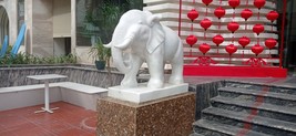 Stone Elephant Statue elephant Marble elephant Hand carved elephant Whit... - £5,574.93 GBP