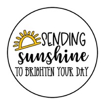 30 Sending Sunshine To Brighten Your Day Stickers Envelope Seals Labels 1.5&quot; - £5.88 GBP