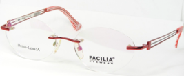 Facilia Eyewear Hk 1269-01 Burnt Red Eyeglasses Glasses Rimless 51-17-135mm - £25.91 GBP