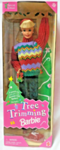 Tree Trimming Barbie Christmas Special Edition 1998 Mattel 22967 - £16.92 GBP