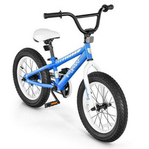 16 Inch Kids Bike Bicycle with Training Wheels for 5-8 Years Old Kids-Blue - Co - £116.26 GBP
