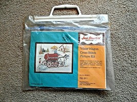 Just Stitchin&#39; Water Wagon Cross Stitch Picture Kit No. 40-20277 size 11... - $7.91