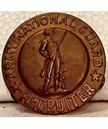 US Army National Guard Large Brass Recruiter Bsdge - $7.50