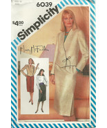 Simplicity 6039 Mary McFadden Size 12 Skirt Suit Side Tie Jacket Pattern... - £10.14 GBP