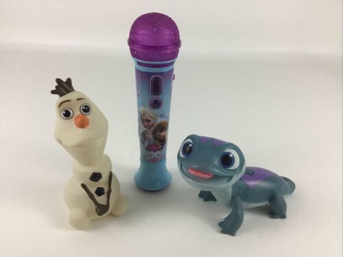 Disney Frozen Bruni Light Up Fire Spirit Olaf Figure Elsa Anna Sing Microphone - £13.41 GBP