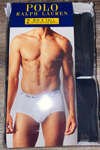Polo Ralph Lauren ~ 2-Pair Mens Briefs Underwear Cotton Black Big &amp; Tall... - £17.21 GBP