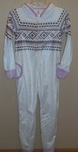 Justice Girls Size 8 One Piece Hooded Pajamas PJ&#39;s Panda New White Purple - $36.62