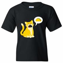 Tacos Right Meow - Funny Cute Kitten Cat Youth T Shirt - Small - Black - £18.76 GBP