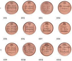 Set of 12 Copper Step Medallions Copper Sobriety Medallion Set AA NA Rec... - £25.35 GBP