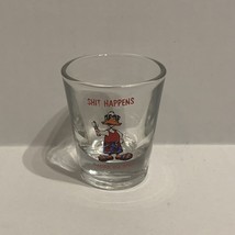 Vintage Souvenir Padre Island Sh*t Happens Shot Glass Texas Duck W/ Beer Bottle - £5.52 GBP