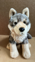 Wild Republic K&M Wolf Cub Plush Gray Tan 11" Dog Forest Toy Stuffed - $9.85