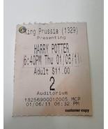 Harry Potter Ticket Stub Movie Theater Regal 2011 King Prussia  - £6.77 GBP
