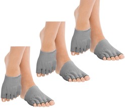 ASRocky Toes Alignment Gel-Lined Socks (3 Pair) Open Five Toe Separator Spacer Y - £47.76 GBP