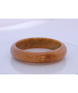 61.7 mm Burma Carnelian Rusty Orange Chalcedony Stone Bangle Bracelet 7.... - £36.18 GBP