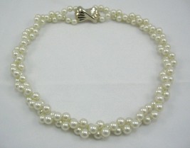 Majorca mother of pearl Similar culture Pearl 8mm knotted necklace bracelace 32&quot; - $15.99