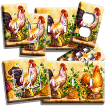 COUNTRY FARM ROOSTER CHICKENS LIGHT SWITCH WALL PLATE OUTLET KITCHEN ROO... - $11.39+