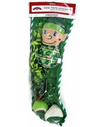 Green Dog Toy Stocking 2 Plush Toys 2 Balls 1 Rope 1 Squeak Toy Holiday ... - £14.15 GBP