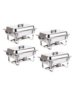 4 PACK CATERING CHAFER STAINLESS STEEL CHAFING DISH SETS 8 QT PARTY PACK... - £327.34 GBP