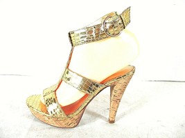 Chinese Laundry Gold Ankle Strap Platform Sandals Heel Shoe Women 6 M (S... - £18.92 GBP