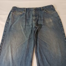 Carhartt Men's Blue Denim Jeans Measured Size 39×29 image 11