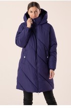 Vero Moda Elanordora Largo Acolchado Abrigo en Azul M = GB 10 (ccc281) - £33.58 GBP