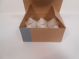 1 Box (6 Total) Retired Partylite White Unscented Votive Candles N0610 NOS - £11.15 GBP