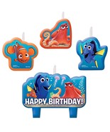 Finding Dory Molded Cake Candle 4 Piece Set Happy Birthday Party Supplie... - $6.95