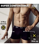 EVERLAST Mens Boxer Briefs Underwear Black Cotton Breathable  5 Pack Size L - £17.82 GBP