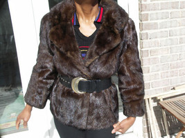 Fab! full pelt brown Mink Fur coat, jacket, bolero S-M - £453.25 GBP
