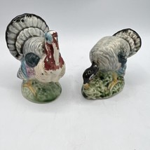 Turkey Salt &amp; Pepper Shakers with Corks Thanksgiving Decor Japan with Co... - $10.36
