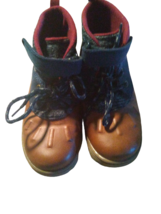 Carters Duck Boots Navy Brown Stylish &amp; Comfortable Shoes Toddler boys size 12M - £15.12 GBP