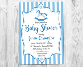Rocking Horse Baby Shower Invitation / Baby Shower Invitation / Boy Baby... - £6.40 GBP