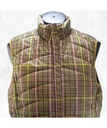 Lands&#39; End Plaid Quilted Zip Front Vest Brown/Purple/Green - Women&#39;s Sma... - $33.33 CAD