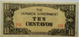 The Japanese Government issued Philipine Ten centavos, 1942 - £2.35 GBP