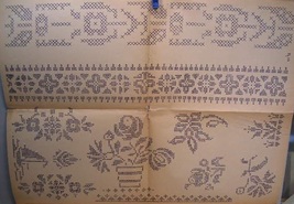 1930&#39;s Cross Stitch Flowers transfer embroidery ORG (19) - £7.99 GBP