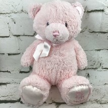 Baby Gund My First Teddy Bear Pink Stuffed Animal Plush Nursery Ribbon Lovey - £8.88 GBP