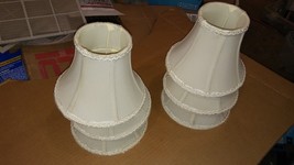 7CC80 LAMPSHADES, FROM CHANDELIER, 6 PCS, 7-1/8&quot; BOTTOM, 3-3/4&quot; TOP, 5-1... - £14.93 GBP