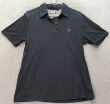 Volcom Polo Shirt Boys Medium Gray Knit Cotton Short Casual Sleeve Colla... - $21.21