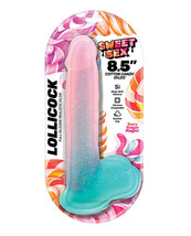 Sweet Sex 8.5&quot; Lollicock Cotton Candy Dildo - Multi Color - £51.11 GBP