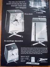 Zenith Clock Print Magazine Advertisements 1967 - $5.99