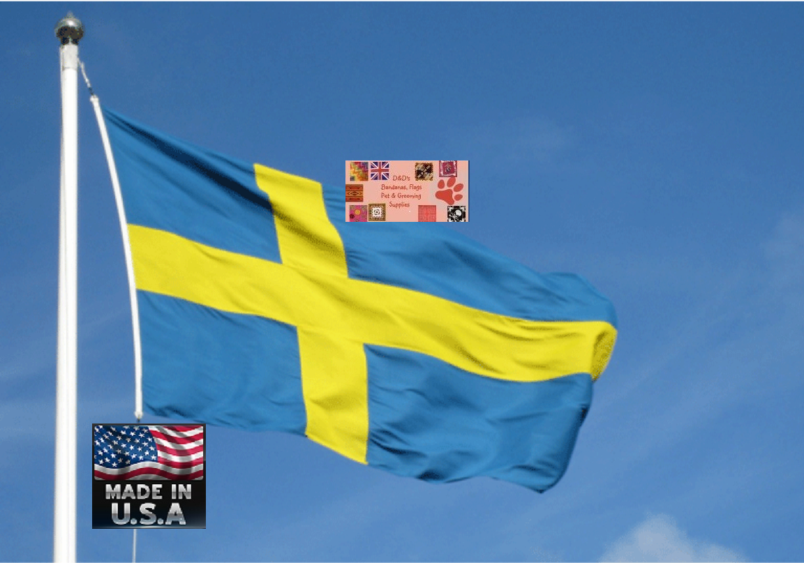 Primary image for SWEDEN Swedish 3x5 ft Heavy Duty In/outdoor Super-Poly FLAG BANNER*USA MADE