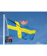 SWEDEN Swedish 3x5 ft Heavy Duty In/outdoor Super-Poly FLAG BANNER*USA MADE - £13.28 GBP