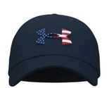 Under Armour UA Men&#39;s Freedom Blitzing HeatGear USA Flag Navy Stretch Si... - $24.30