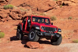 2024 Jeep Rubicon Firecracker Red Clear-Coat  | 24x36 inch POSTER | off road - £16.43 GBP