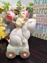 Easter Bunny Rabbit Chick Resin Figurine Statue Tabletop Home Decor 9&quot; - $25.99