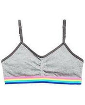 Maidenform Girls Rainbow-Band Ruched Crop Bra-Small - £8.18 GBP