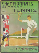 Championnats du Monde Tennis - (Tennis Advert) Framed Picture - 11 x 14 - £25.97 GBP