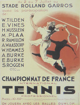 Championnat de France International Tennis - (Tennis Advert) Framed Picture - 11 - £25.97 GBP